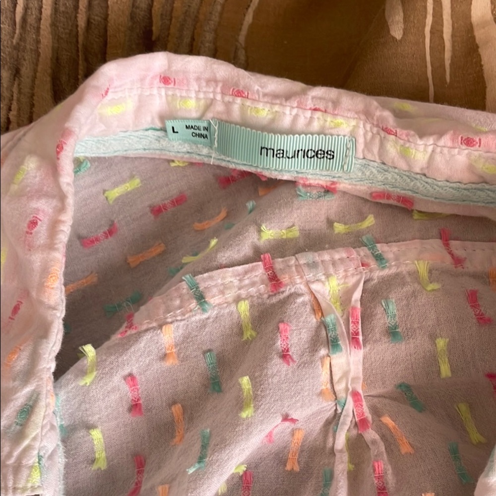 Colorful Patterned Button-Up Shirt - Picture 2 of 4